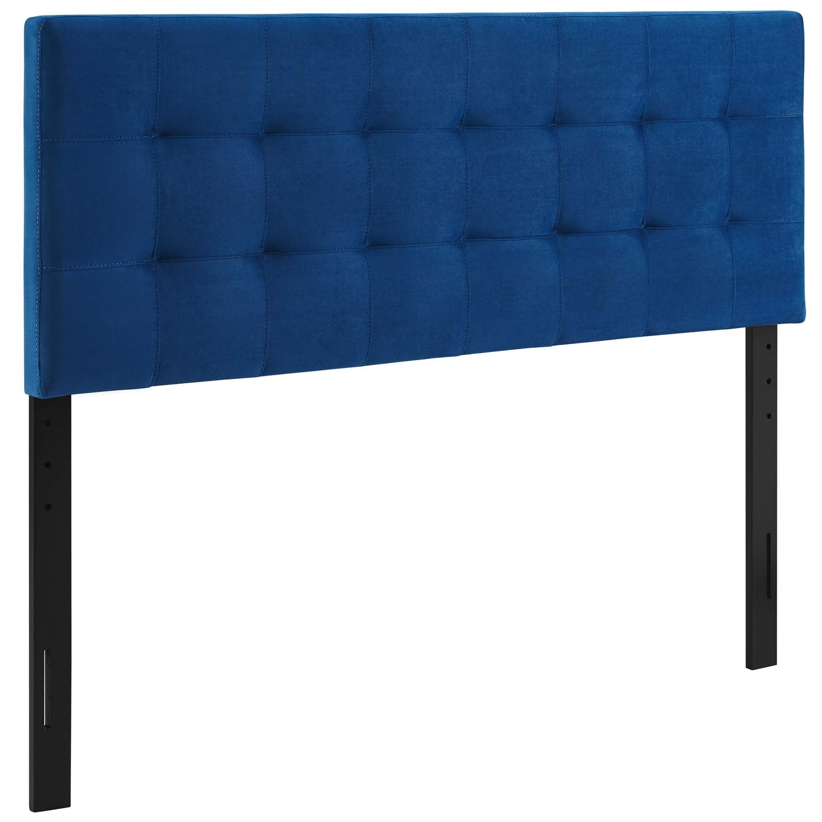 Modway Headboards - Lily Queen Biscuit Tufted Performance Velvet Headboard Navy