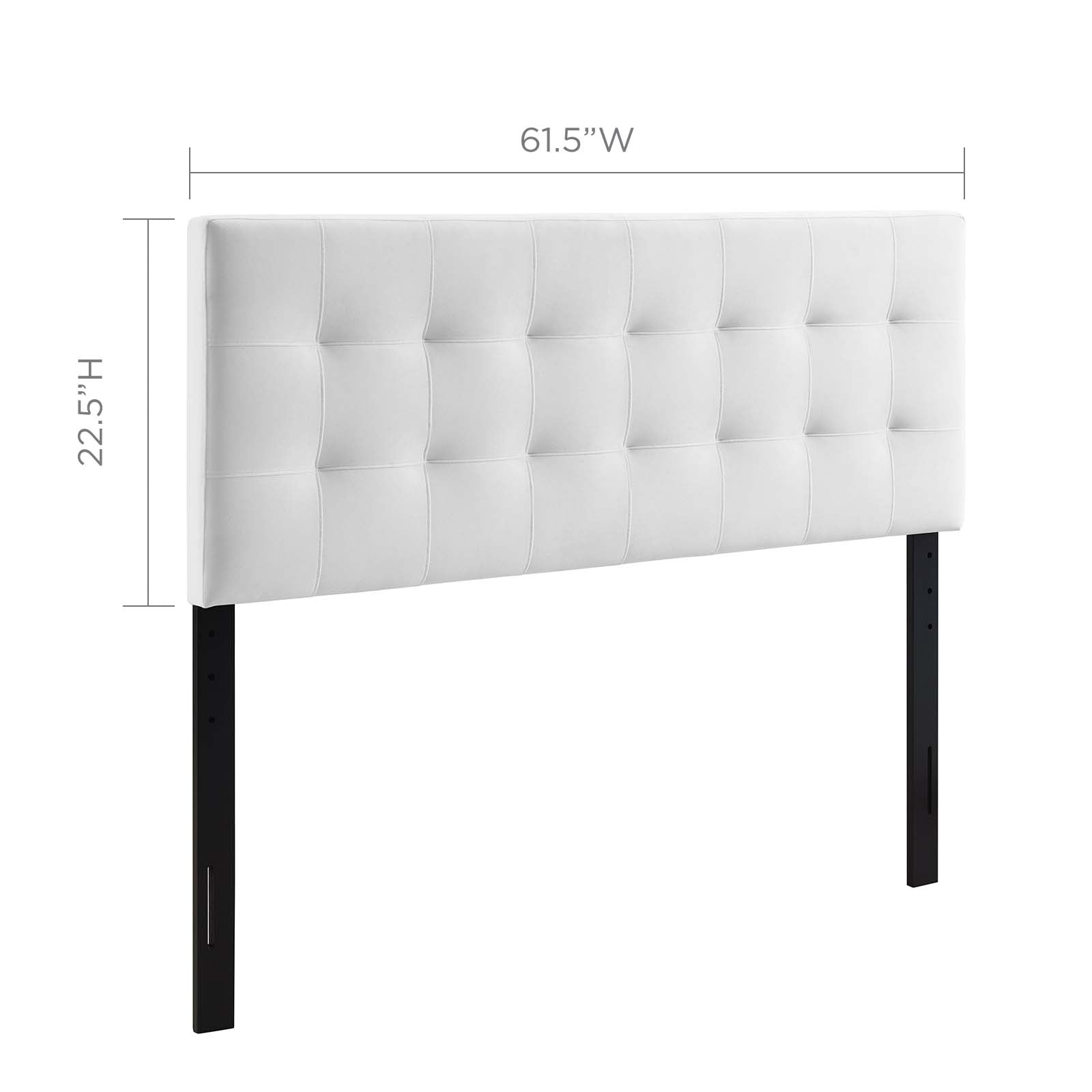 Modway Headboards - Lily Queen Biscuit Tufted Performance Velvet Headboard White