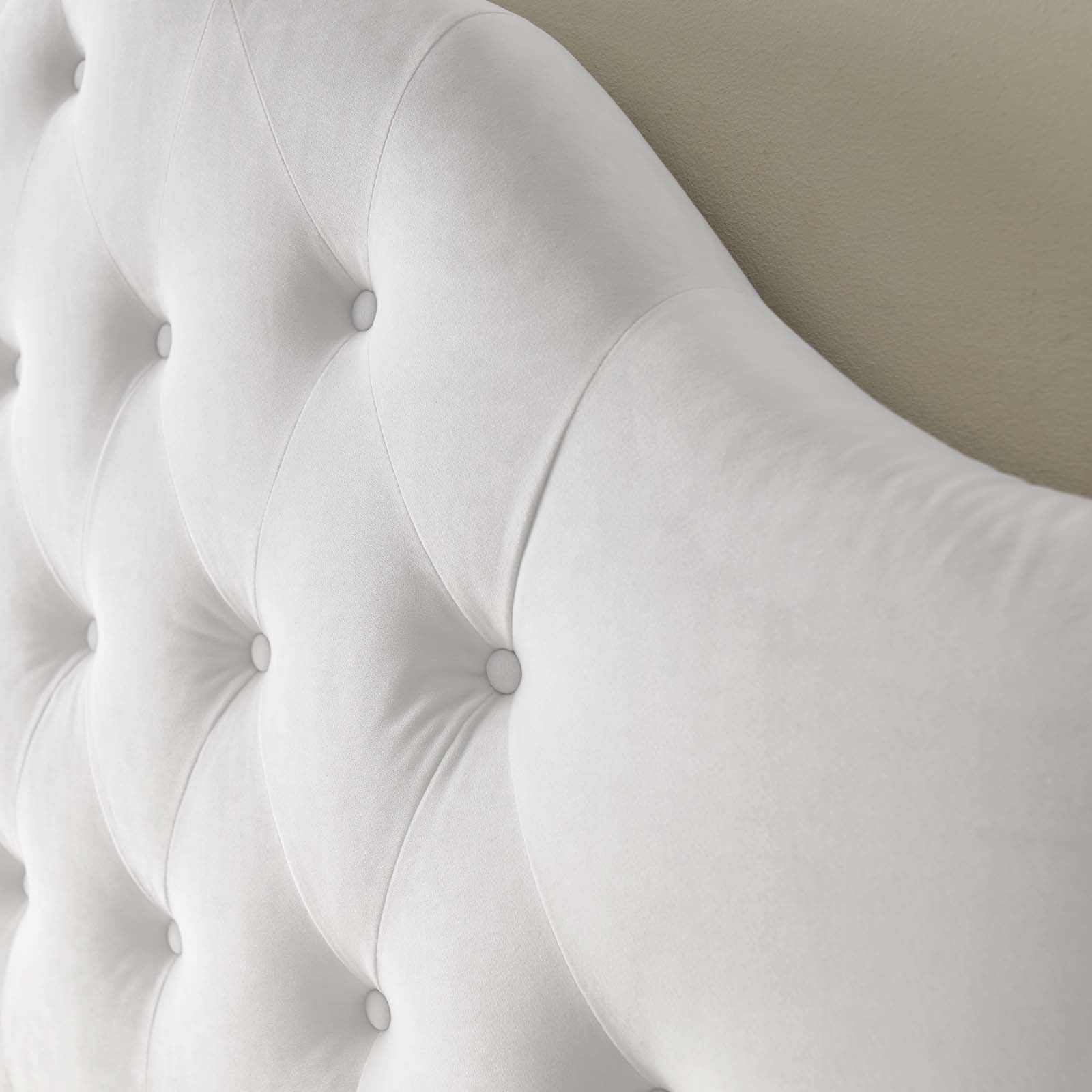 Modway Headboards - Sovereign Full Diamond Tufted Performance Velvet Headboard White