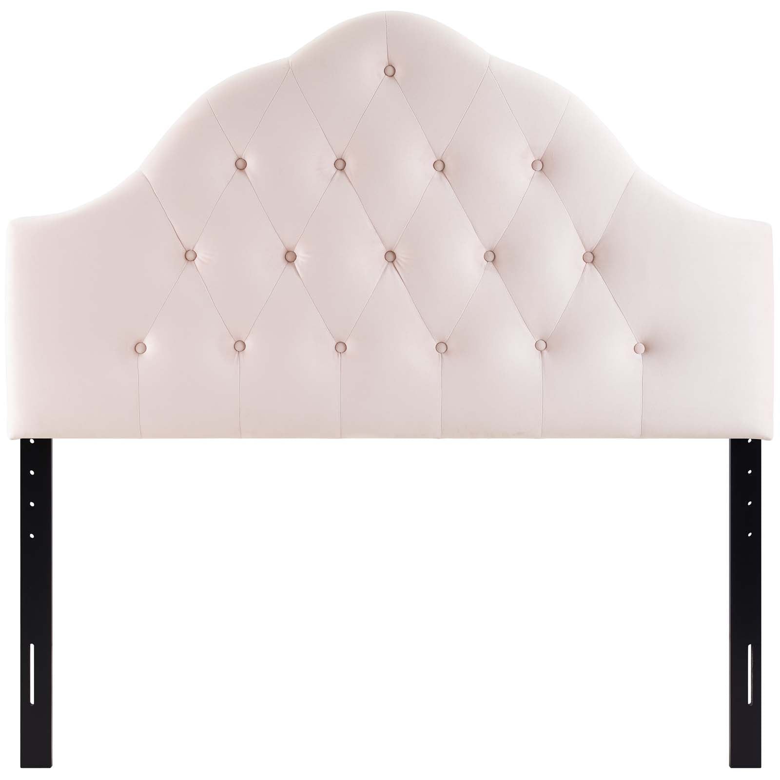 Modway Headboards - Sovereign Queen Diamond Tufted Performance Velvet Headboard Pink