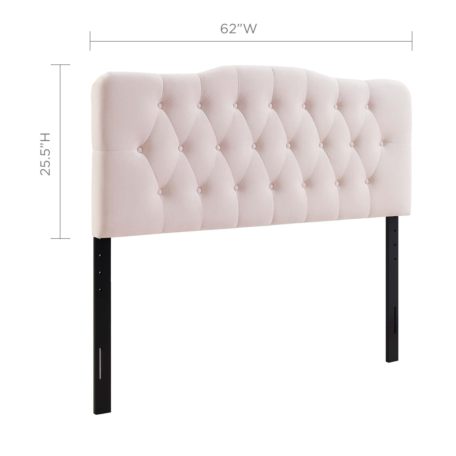 Modway Headboards - Annabel Queen Diamond Tufted Performance Velvet Headboard Pink