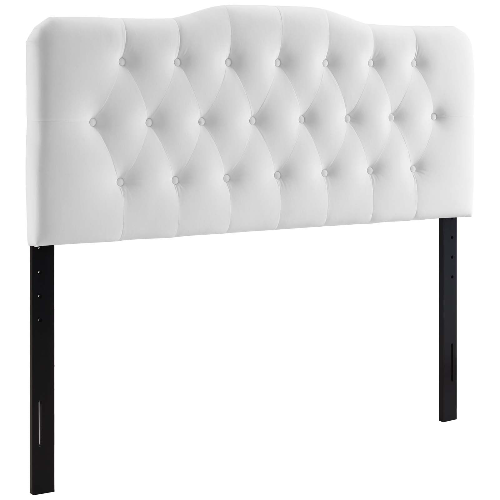 Modway Headboards - Annabel Queen Diamond Tufted Performance Velvet Headboard White