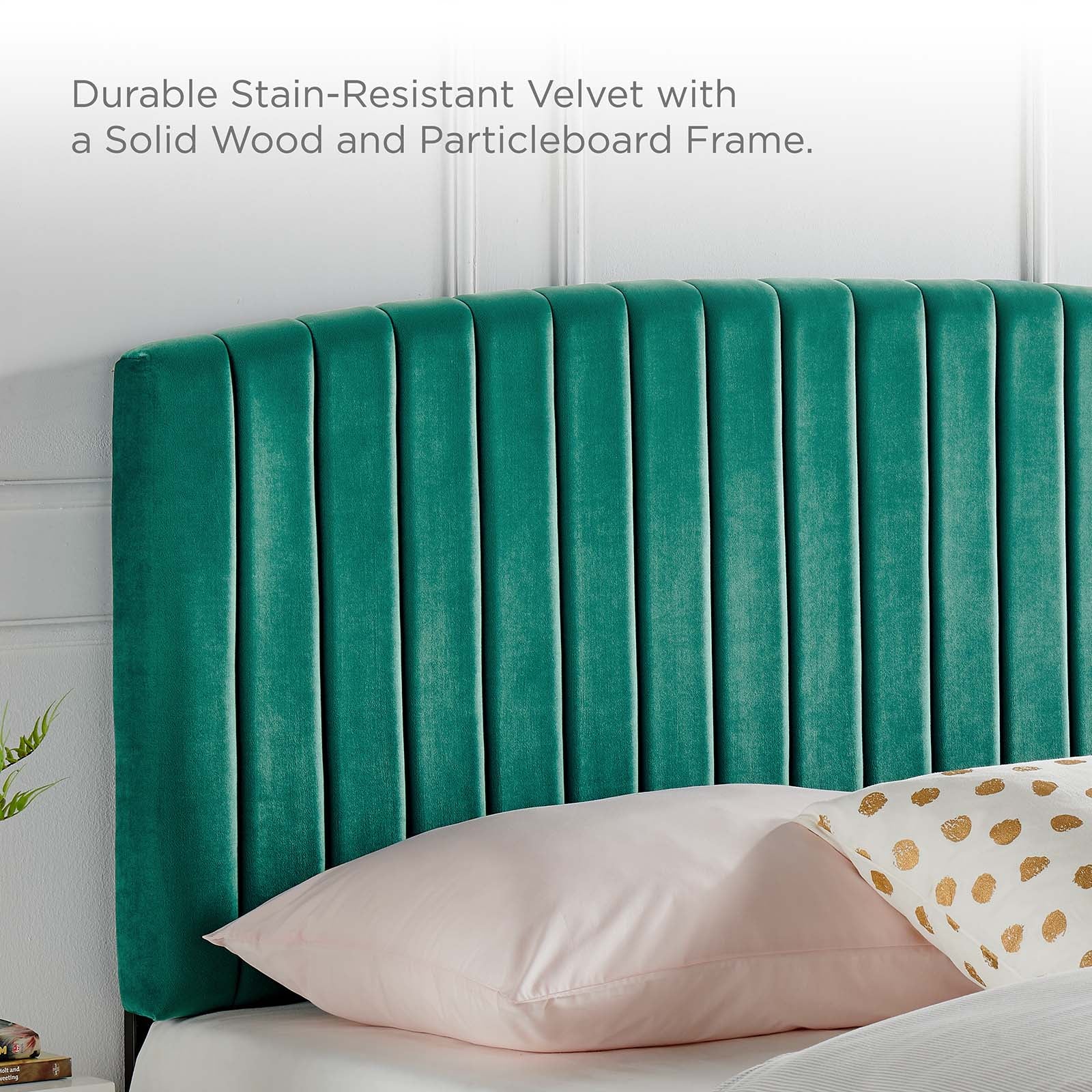 Modway Headboards - Rebecca Performance Velvet Full / Queen Headboard Teal