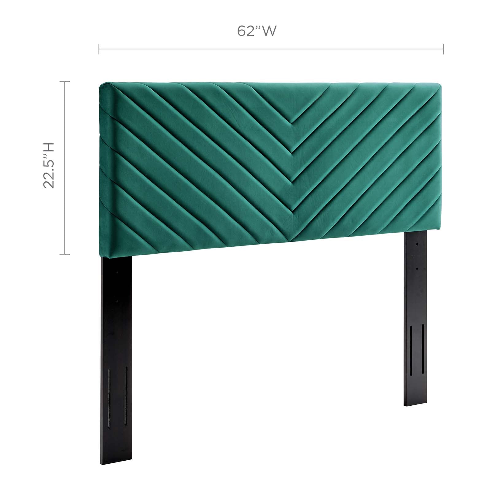Modway Headboards - Alyson Angular Channel Tufted Full / Queen Headboard Teal
