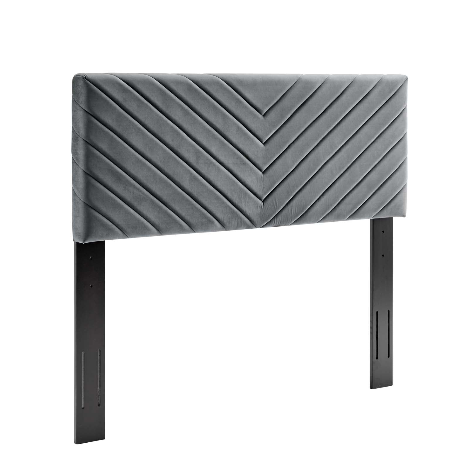 Modway Headboards - Alyson Angular Channel Tufted King / California King Headboard Charcoal