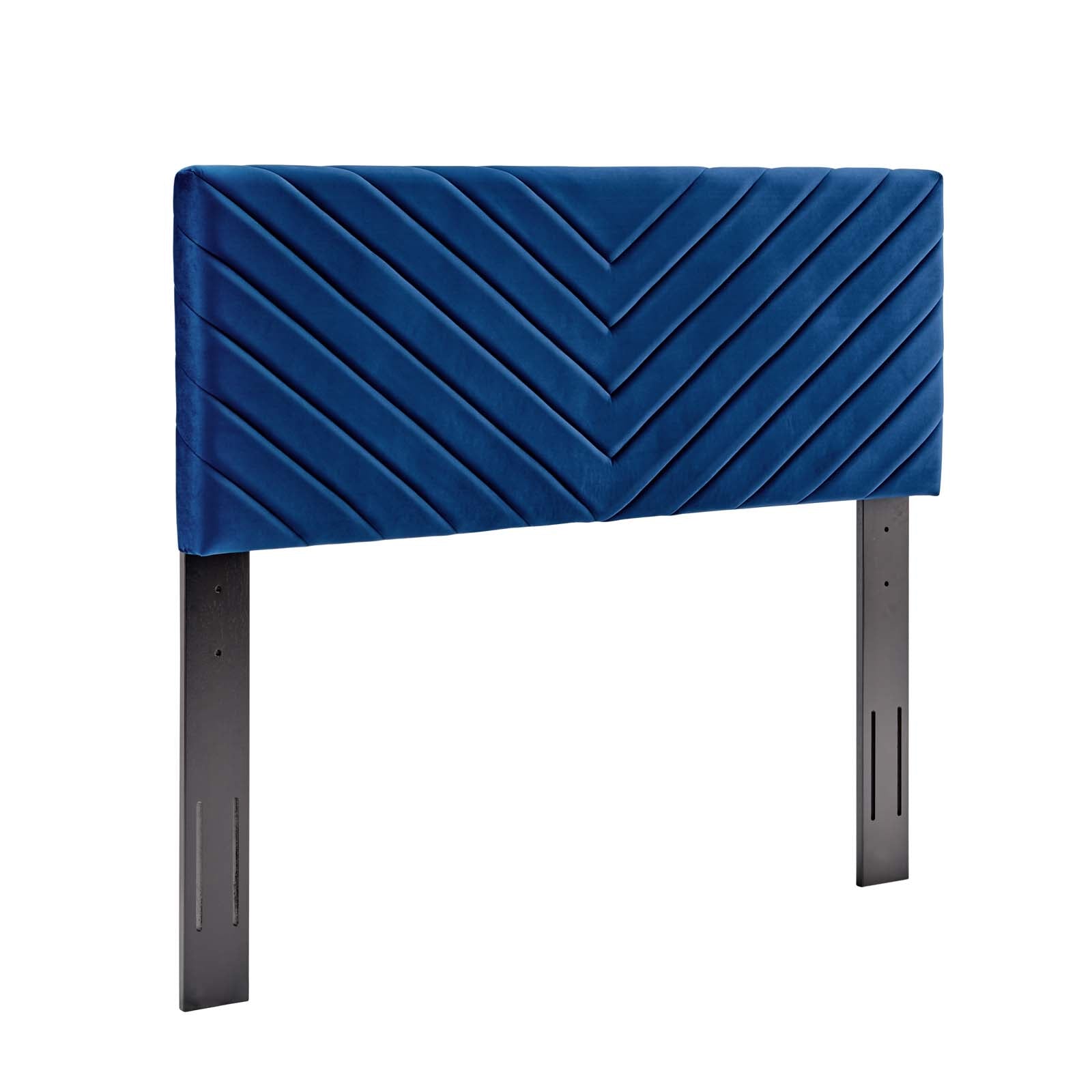 Modway Headboards - Alyson Angular Tufted Performance Velvet King / Cal King Headboard Navy