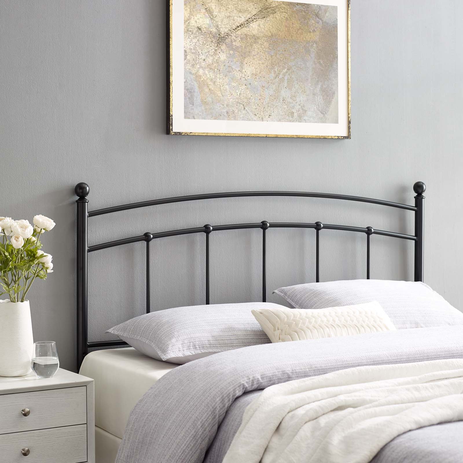 Modway Headboards - Abigail Queen Metal Headboard Black