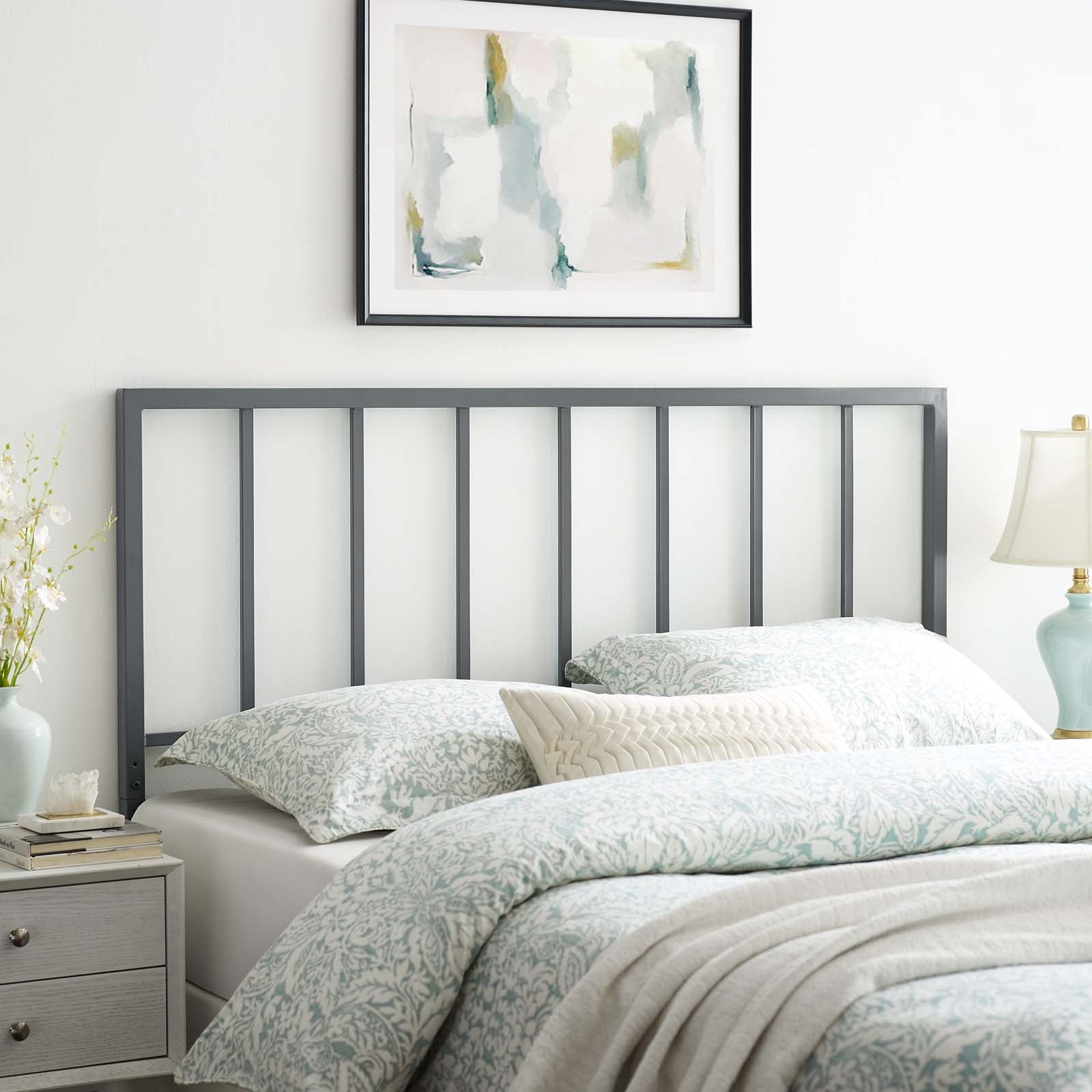 Modway Headboards - Tatum Full Metal Headboard Gray