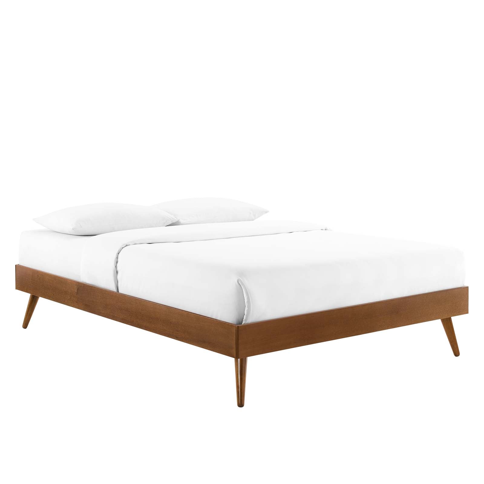 Modway Beds - Margo King Wood Platform Bed Frame Walnut