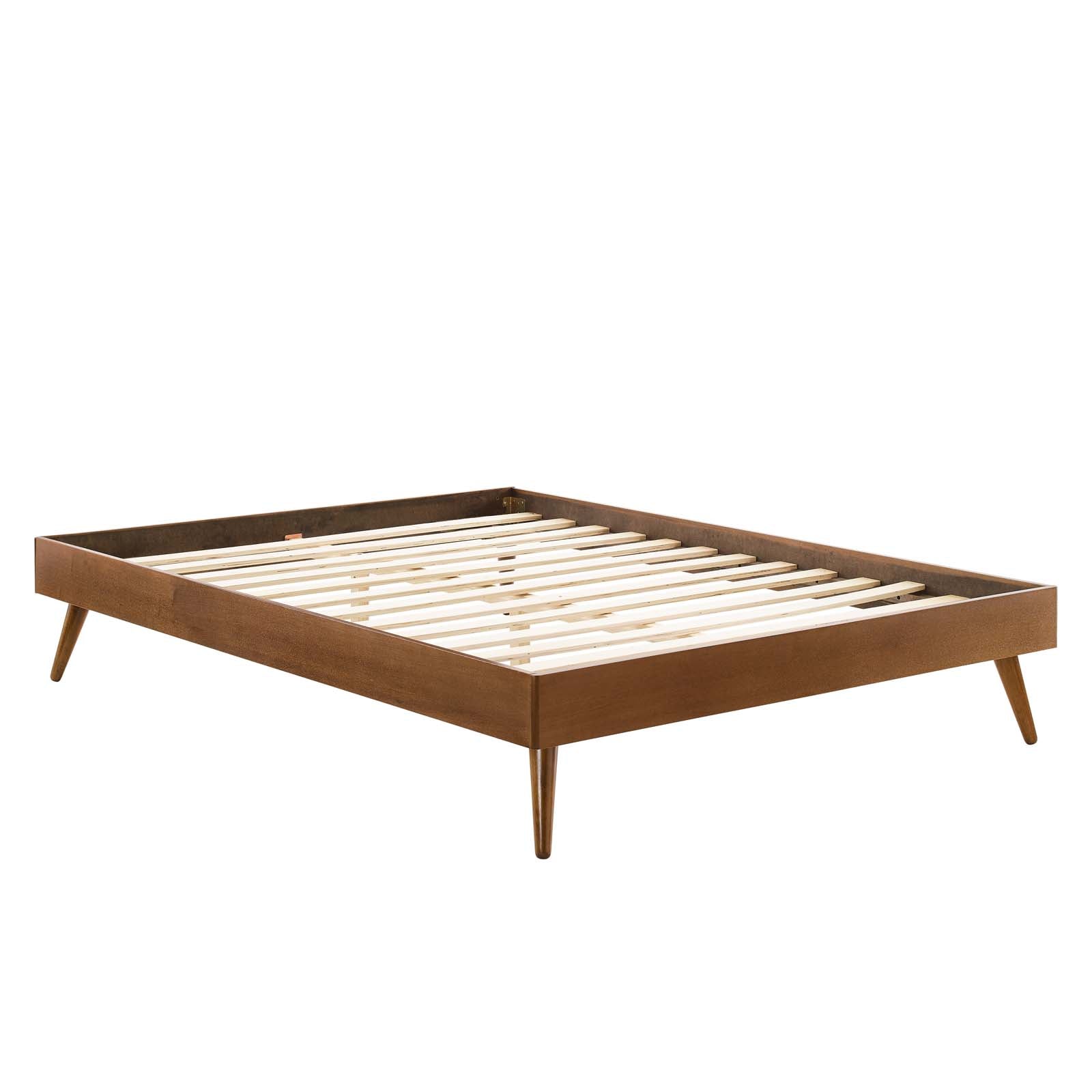 Modway Beds - Margo King Wood Platform Bed Frame Walnut