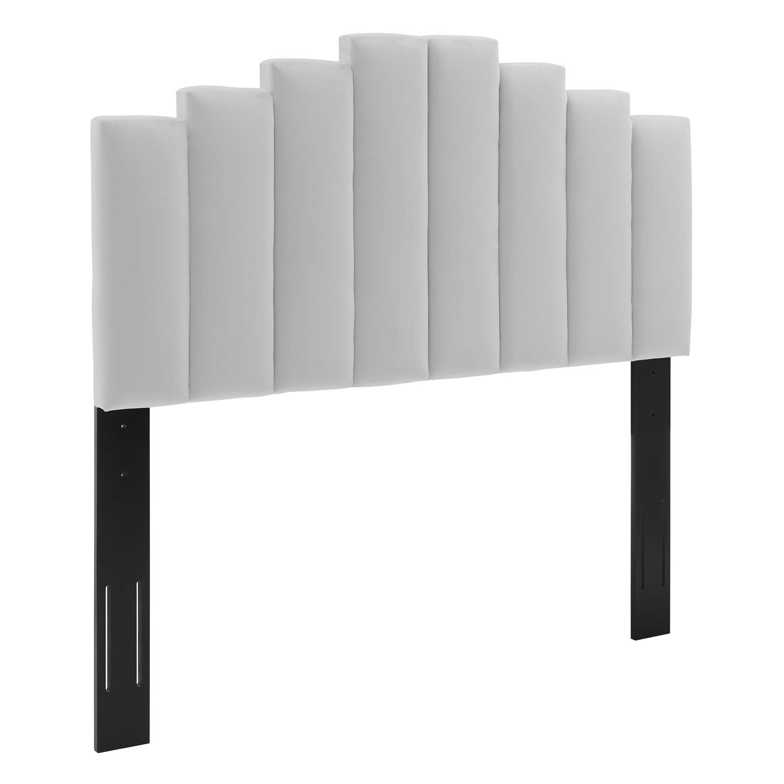 Modway Headboards - Noelle Performance Velvet Full/Queen Headboard Light Gray