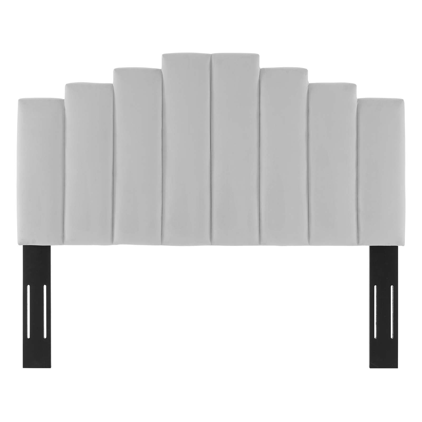 Modway Headboards - Noelle Performance Velvet Full/Queen Headboard Light Gray