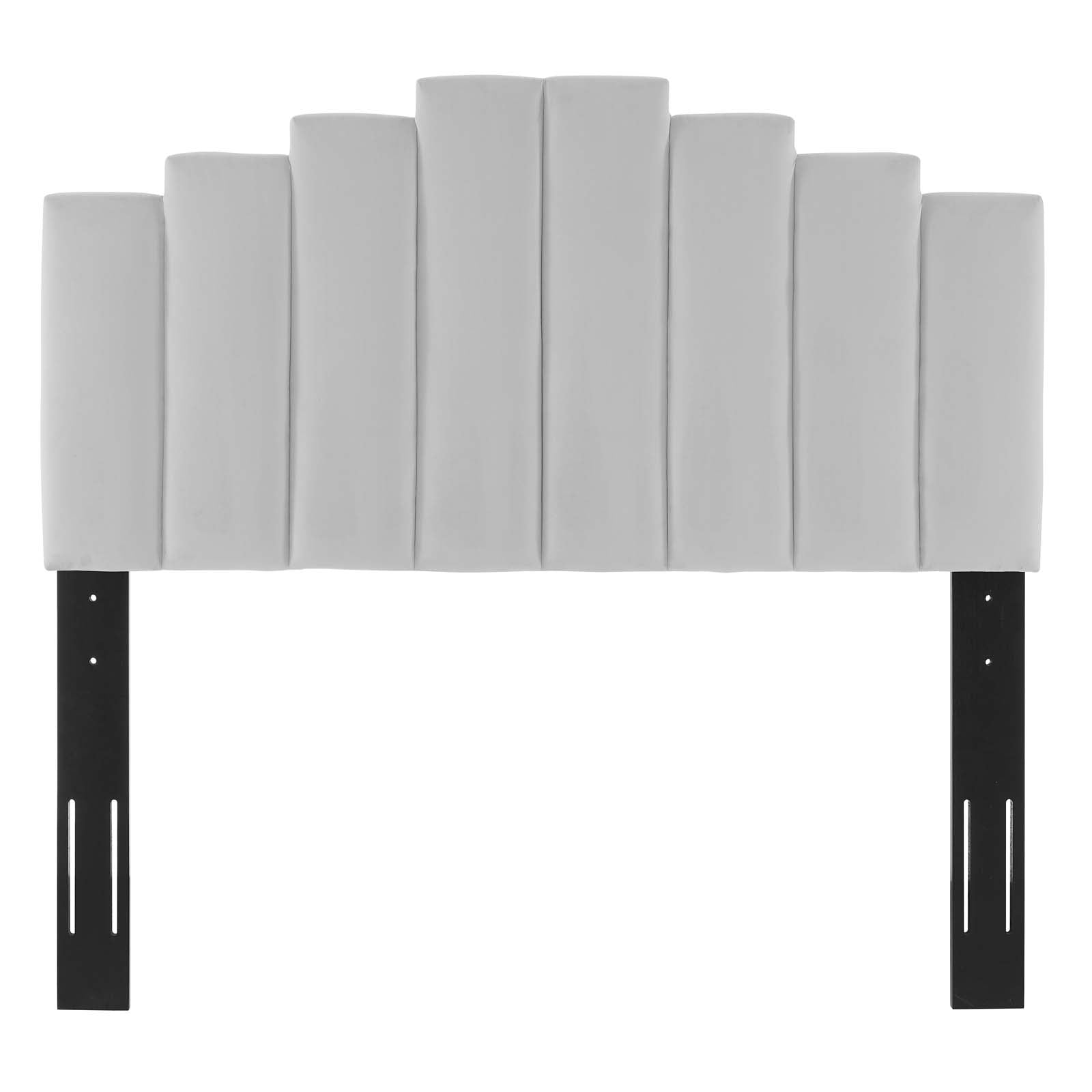 Modway Headboards - Noelle Performance Velvet Full/Queen Headboard Light Gray