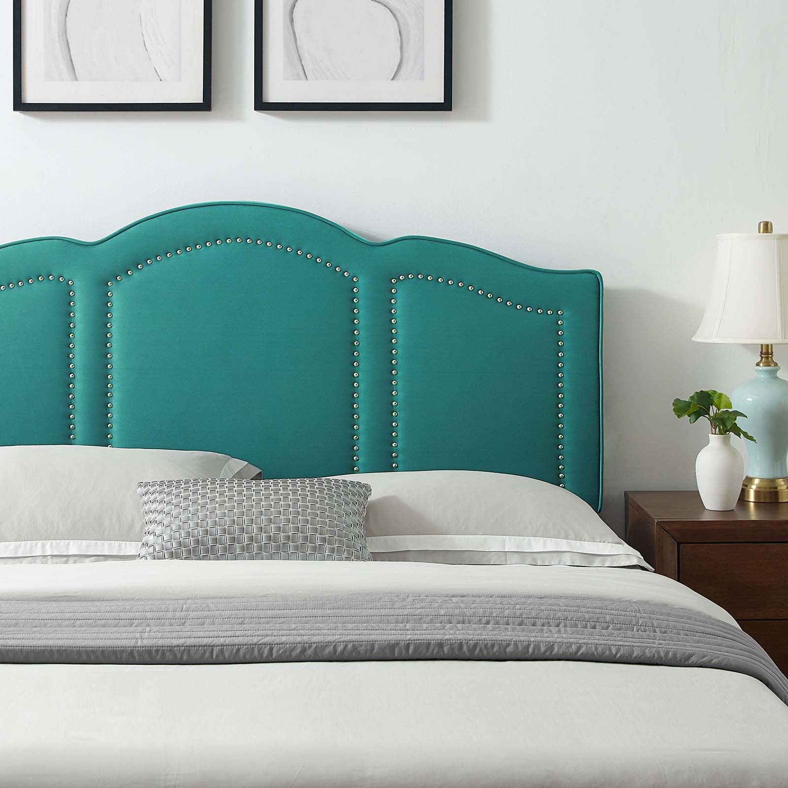 Modway Headboards - Cecilia Full/Queen Performance Velvet Headboard Teal