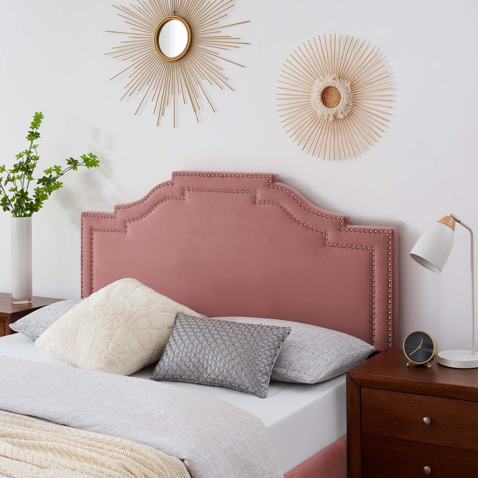 Modway Headboards - Lucia King/California King Headboard Dusty Rose