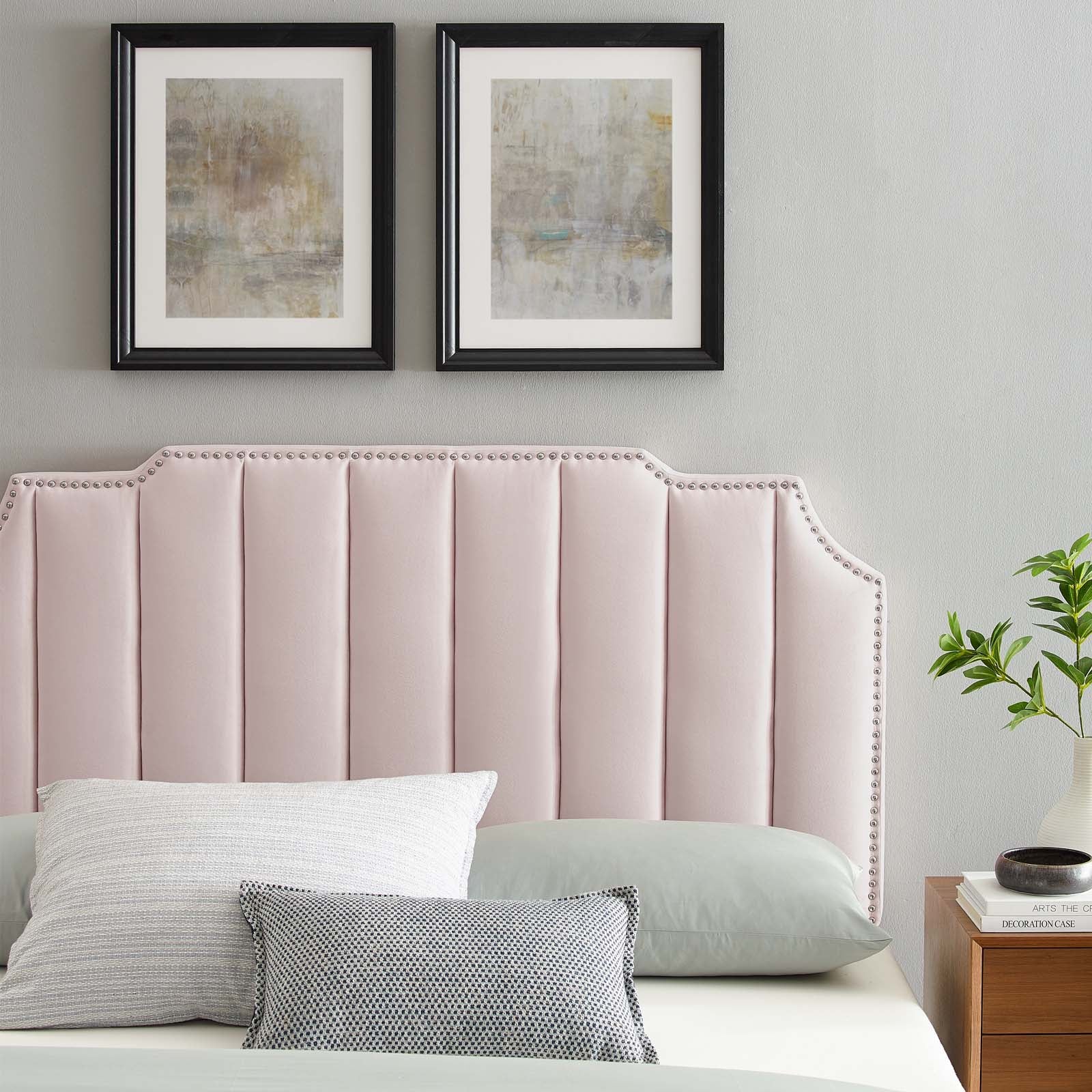 Modway Headboards - Rosalind Performance Velvet Full/Queen Headboard Pink