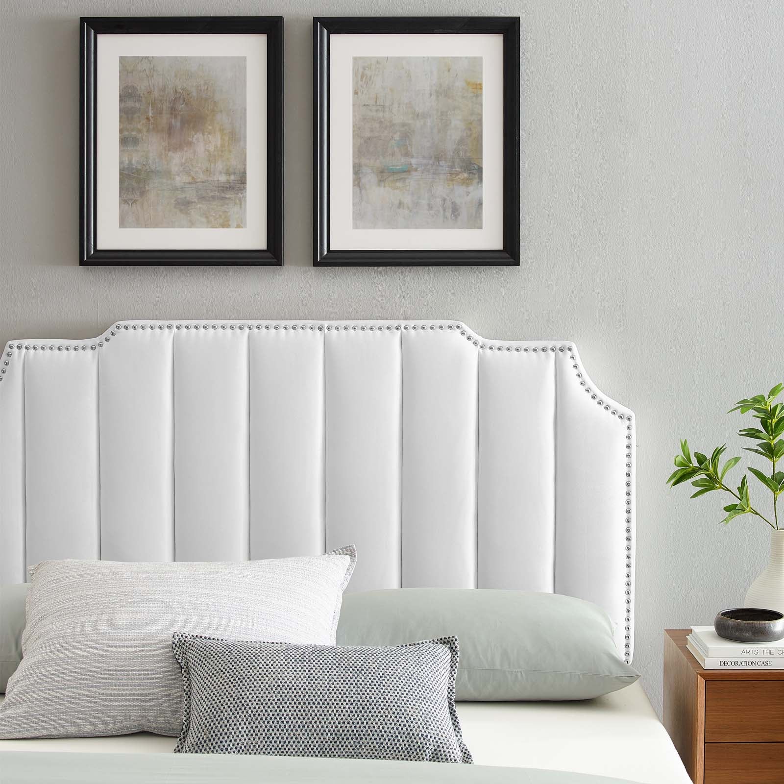 Modway Headboards - Rosalind Performance Velvet King/California King Headboard White