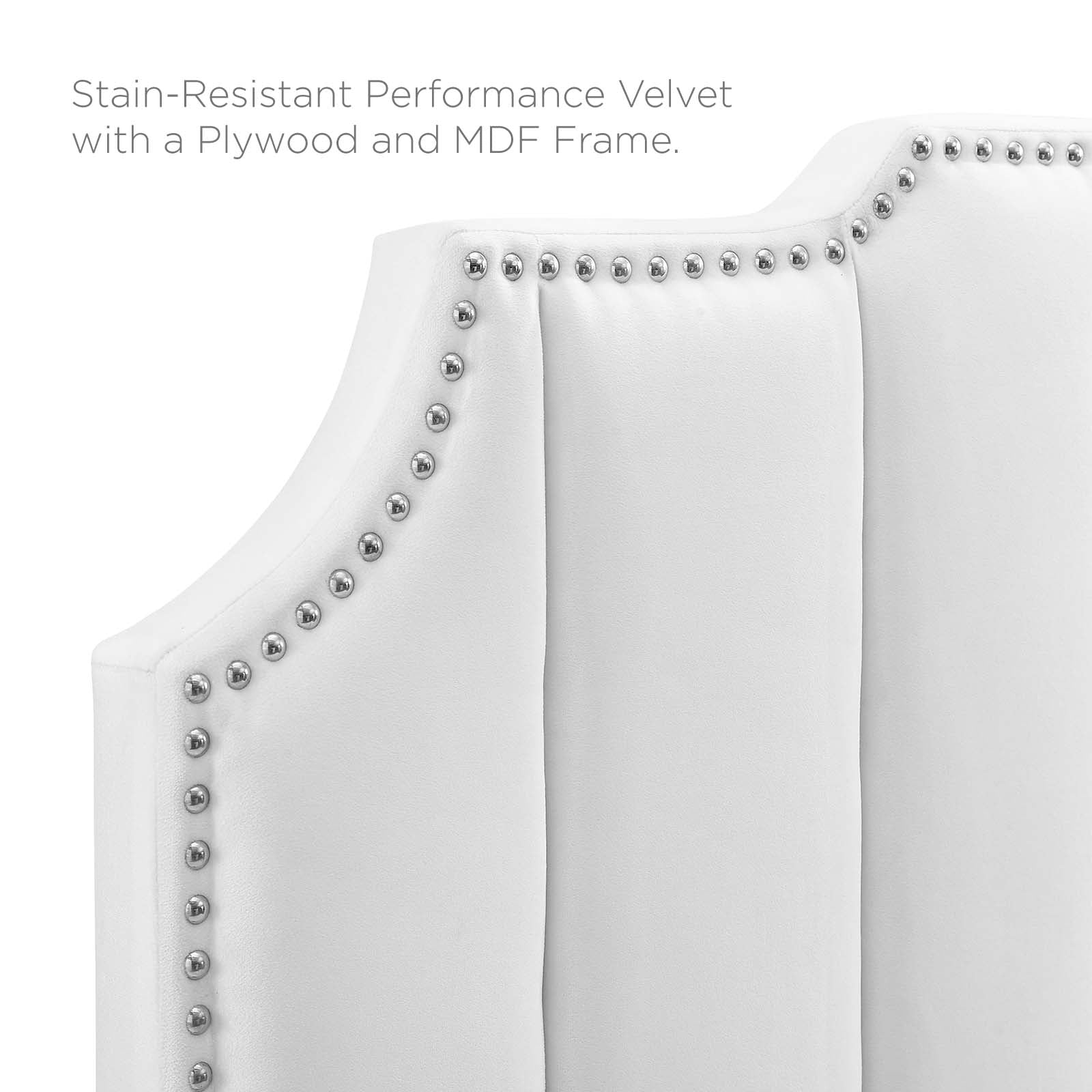 Modway Headboards - Rosalind Performance Velvet King/California King Headboard White