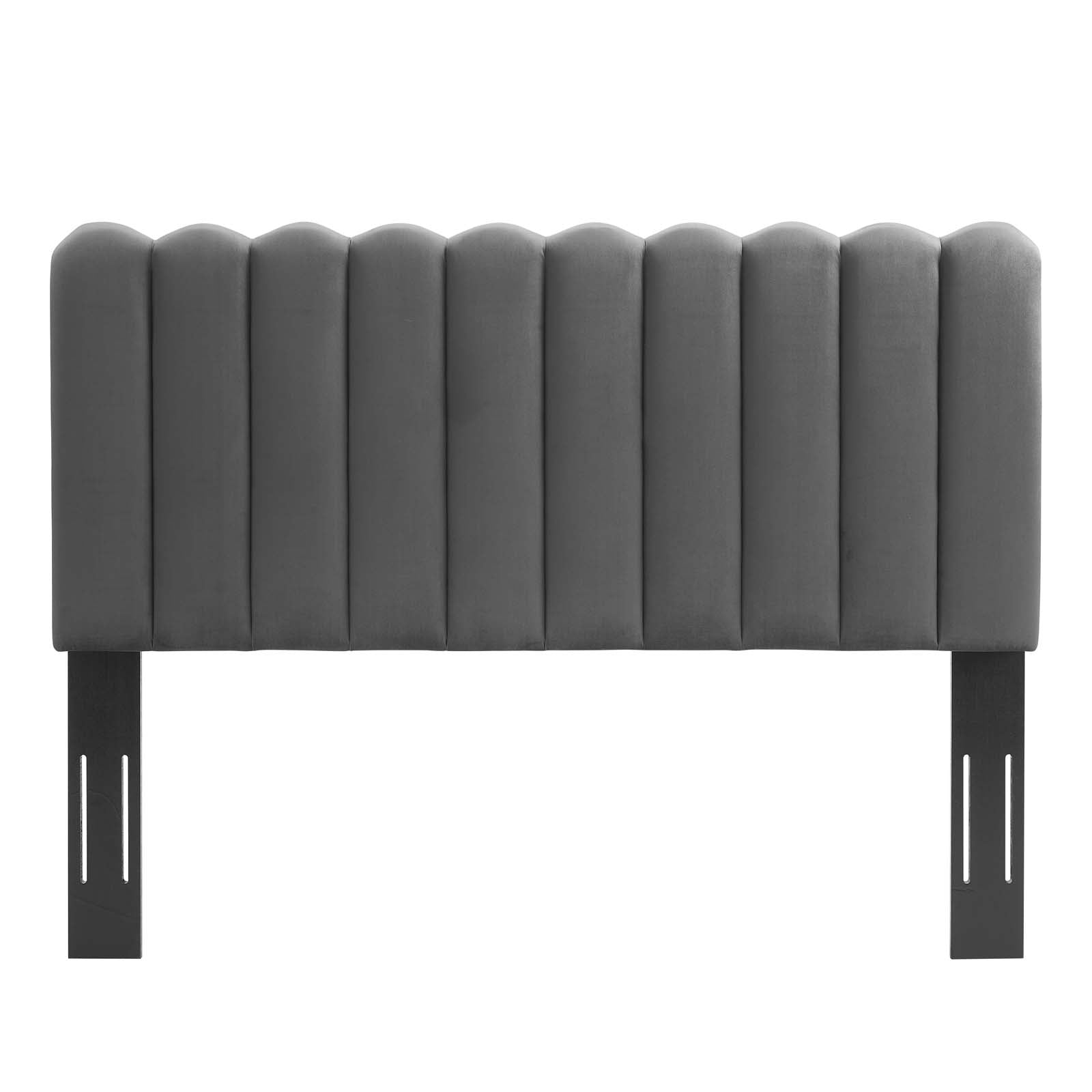 Modway Headboards - Delilah Performance Velvet Twin Headboard Charcoal