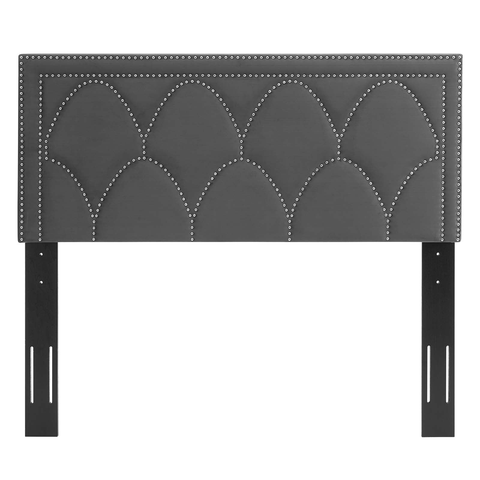 Modway Headboards - Greta Performance Velvet Twin Headboard Charcoal