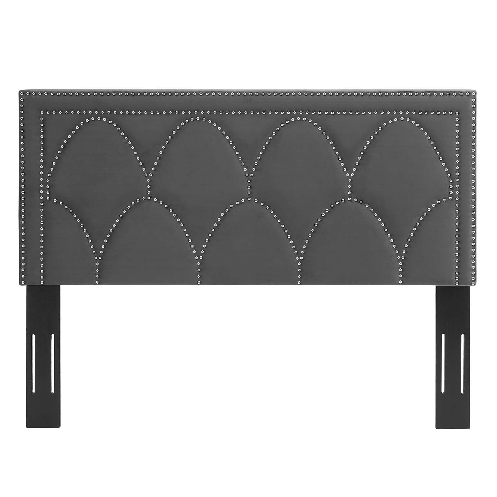 Modway Headboards - Greta Performance Velvet Twin Headboard Charcoal