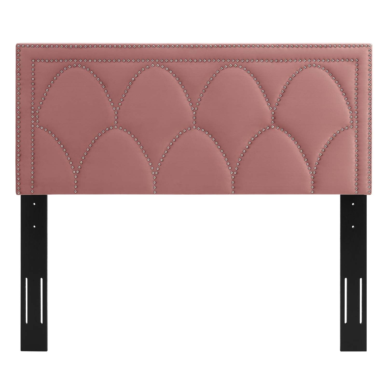 Modway Headboards - Greta Performance Velvet Twin Headboard Dusty Rose