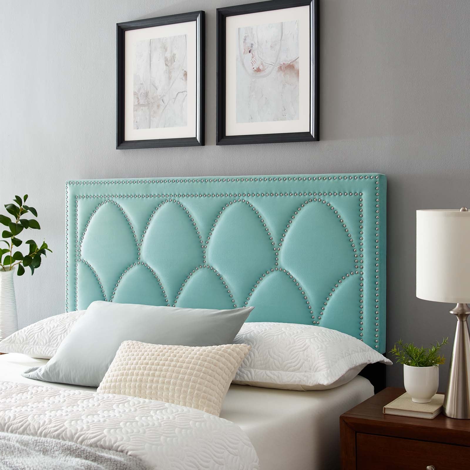 Modway Headboards - Greta Performance Velvet Twin Headboard Mint