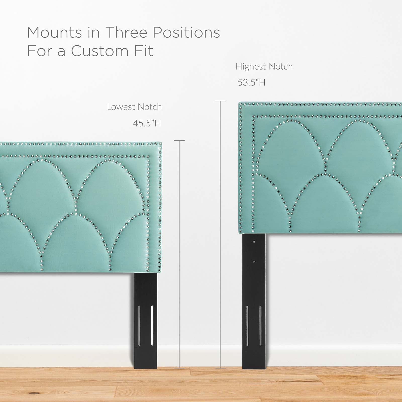 Modway Headboards - Greta Performance Velvet Twin Headboard Mint