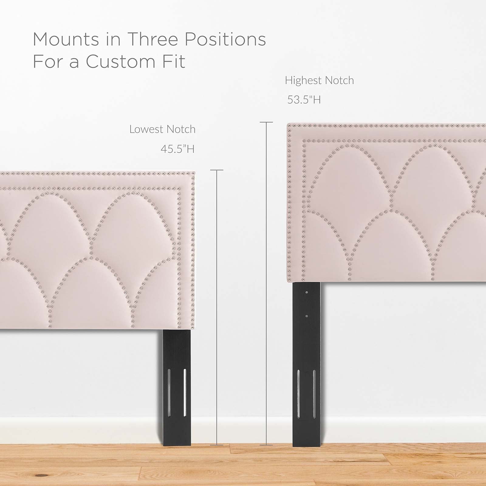 Modway Headboards - Greta Performance Velvet Twin Headboard Pink