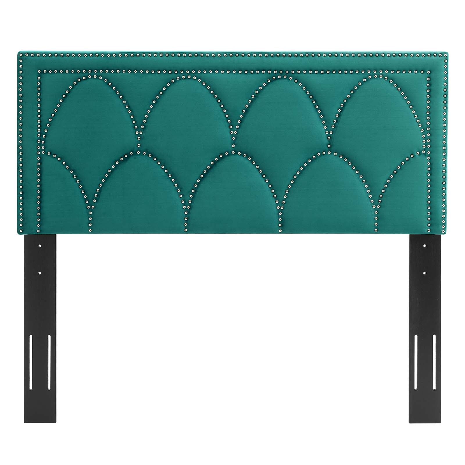 Modway Headboards - Greta Performance Velvet Twin Headboard Teal