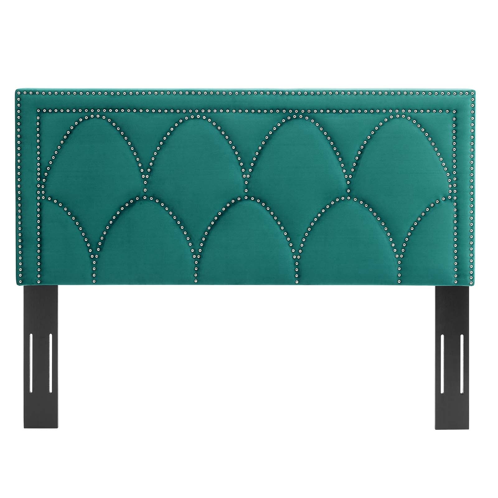 Modway Headboards - Greta Performance Velvet Twin Headboard Teal