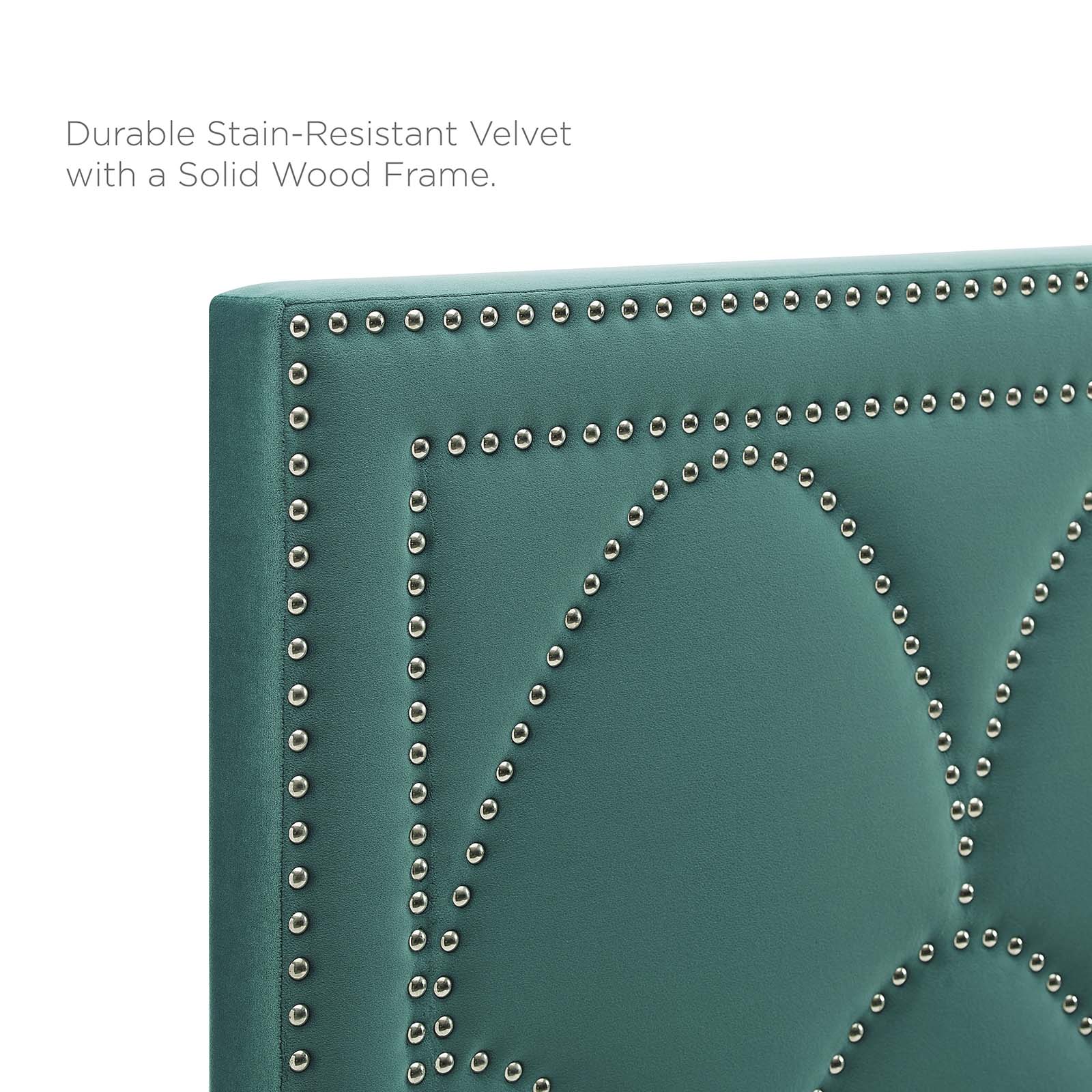 Modway Headboards - Greta Performance Velvet Twin Headboard Teal