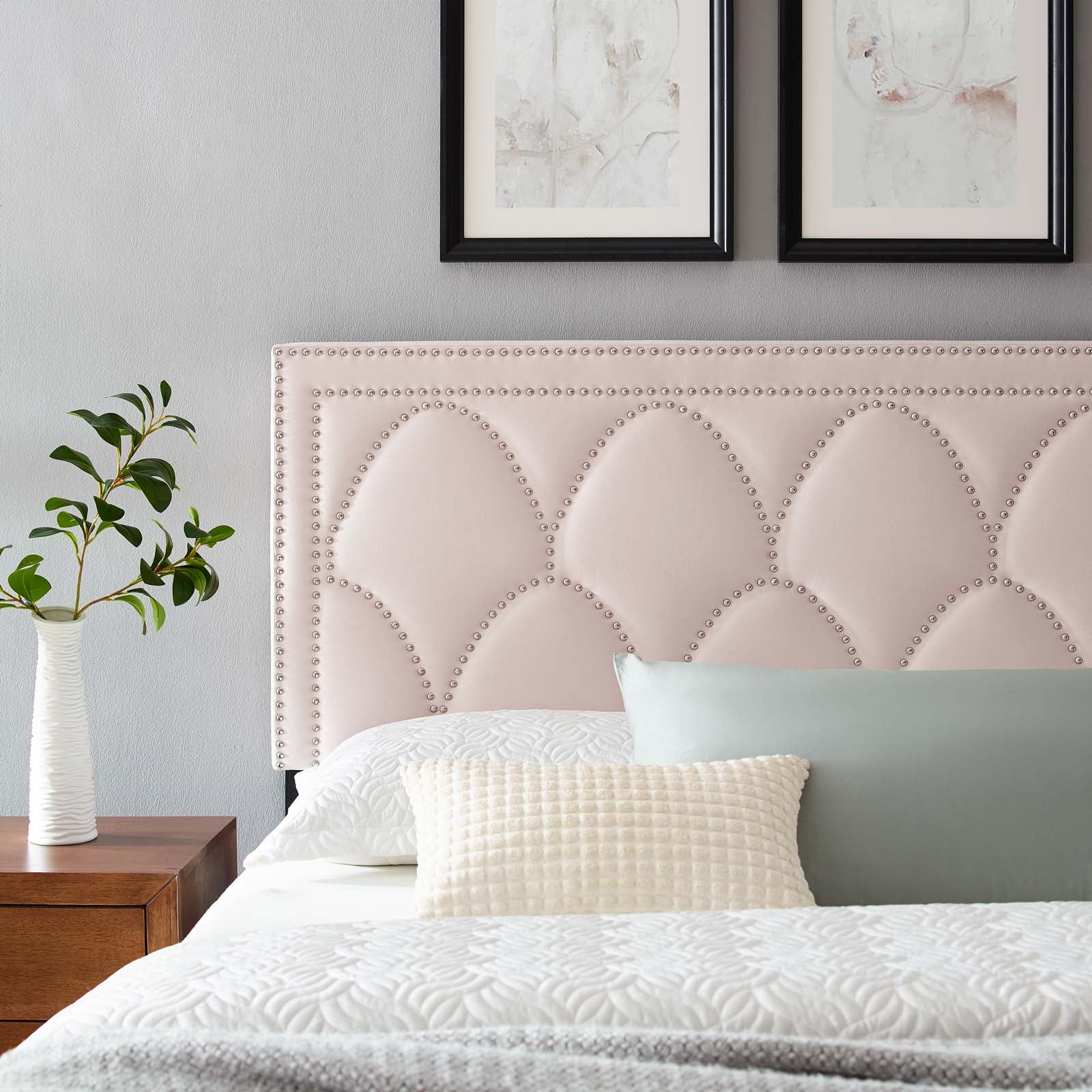 Modway Headboards - Greta Performance Velvet King/California King Headboard Pink