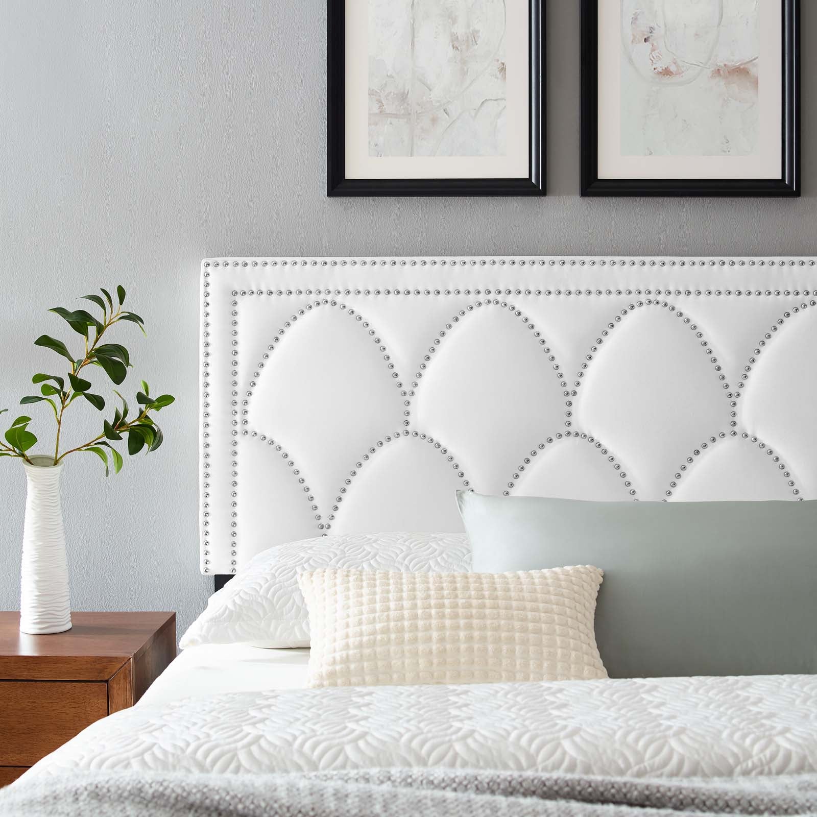 Modway Headboards - Greta Performance Velvet King/California King Headboard White