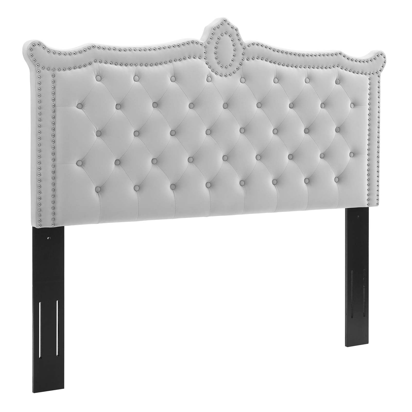 Modway Headboards - Louisa Tufted Performance Velvet Twin Headboard Light Gray