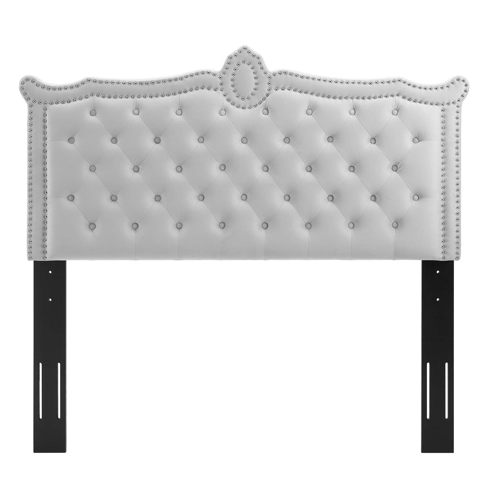 Modway Headboards - Louisa Tufted Performance Velvet Twin Headboard Light Gray