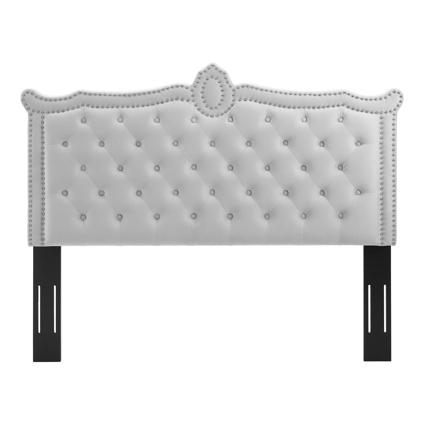 Modway Headboards - Louisa Tufted Performance Velvet Twin Headboard Light Gray