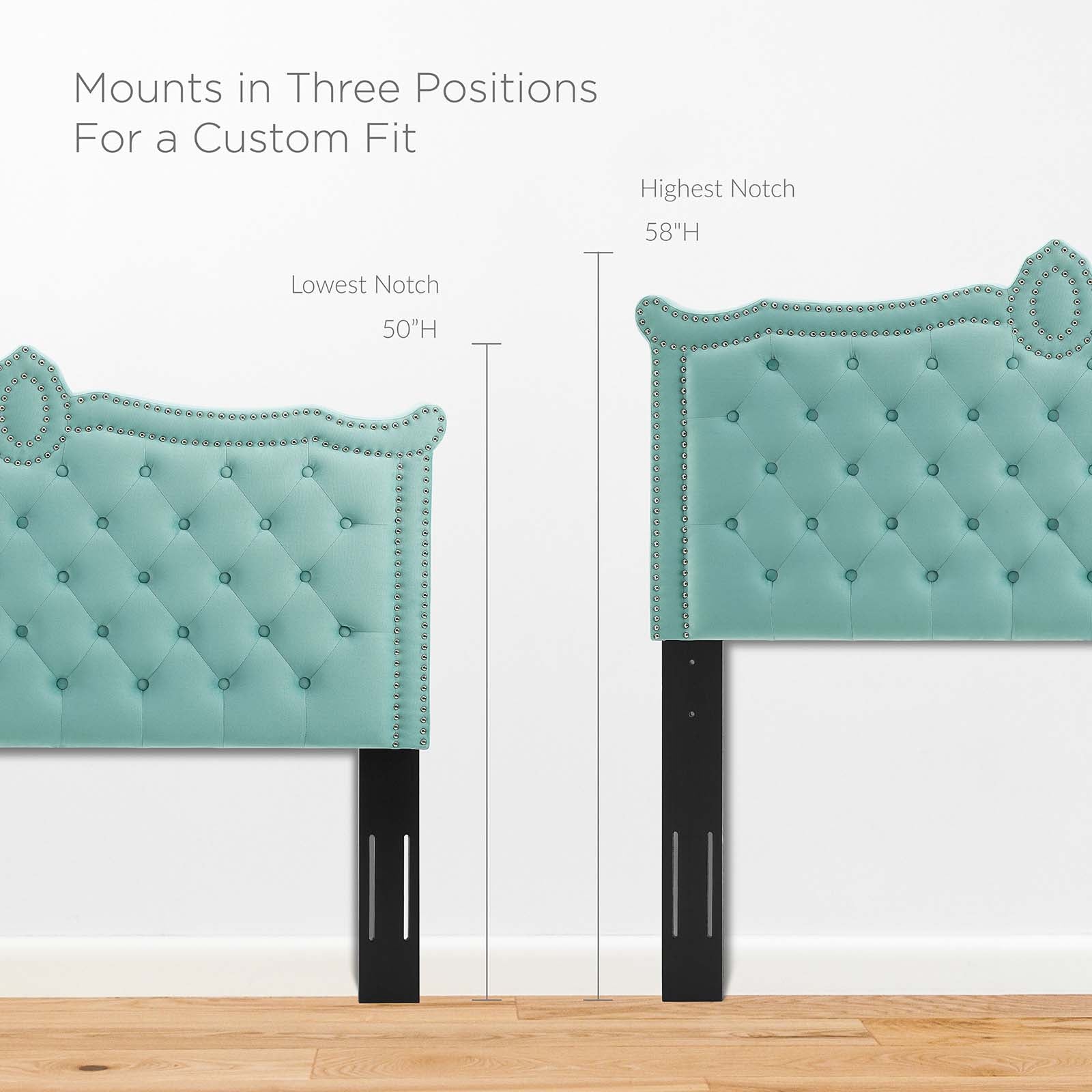 Modway Headboards - Louisa Tufted Performance Velvet Twin Headboard Mint