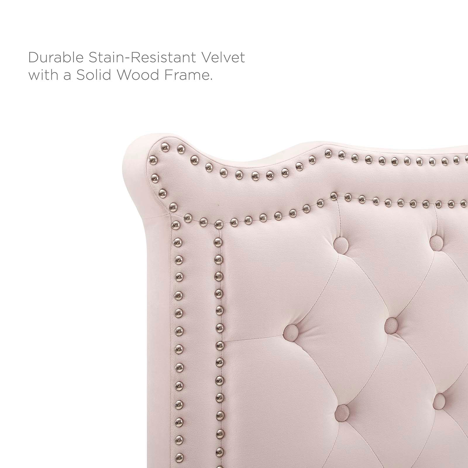 Modway Headboards - Louisa Tufted Performance Velvet Full/Queen Headboard Pink