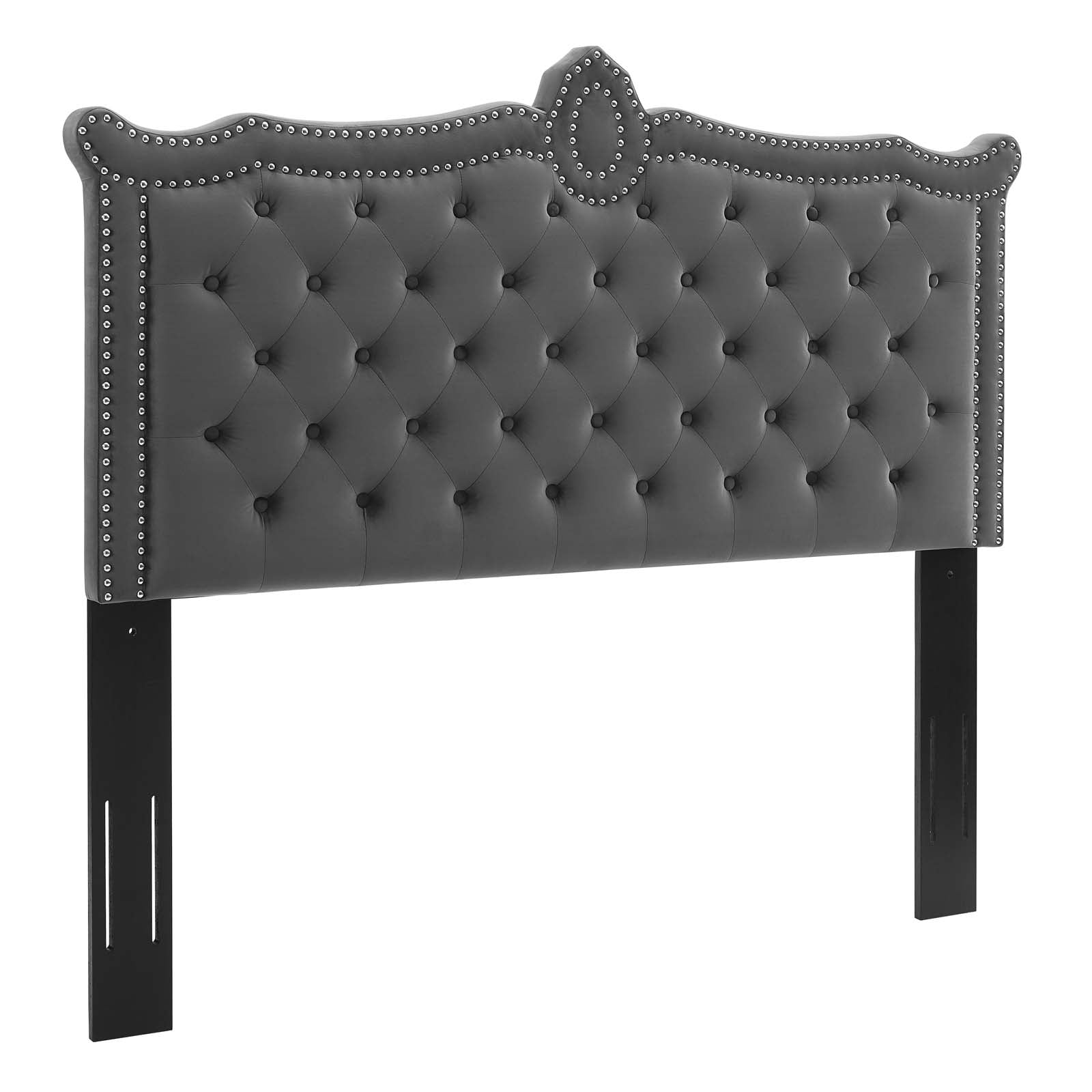 Modway Headboards - Louisa Tufted Performance Velvet King/California King Headboard Charcoal