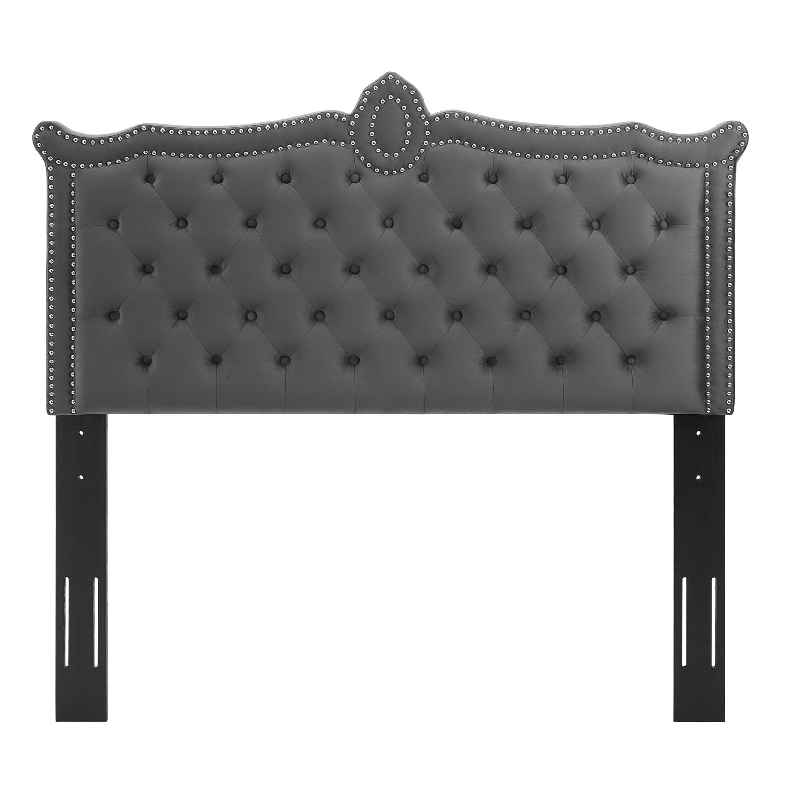 Modway Headboards - Louisa Tufted Performance Velvet King/California King Headboard Charcoal