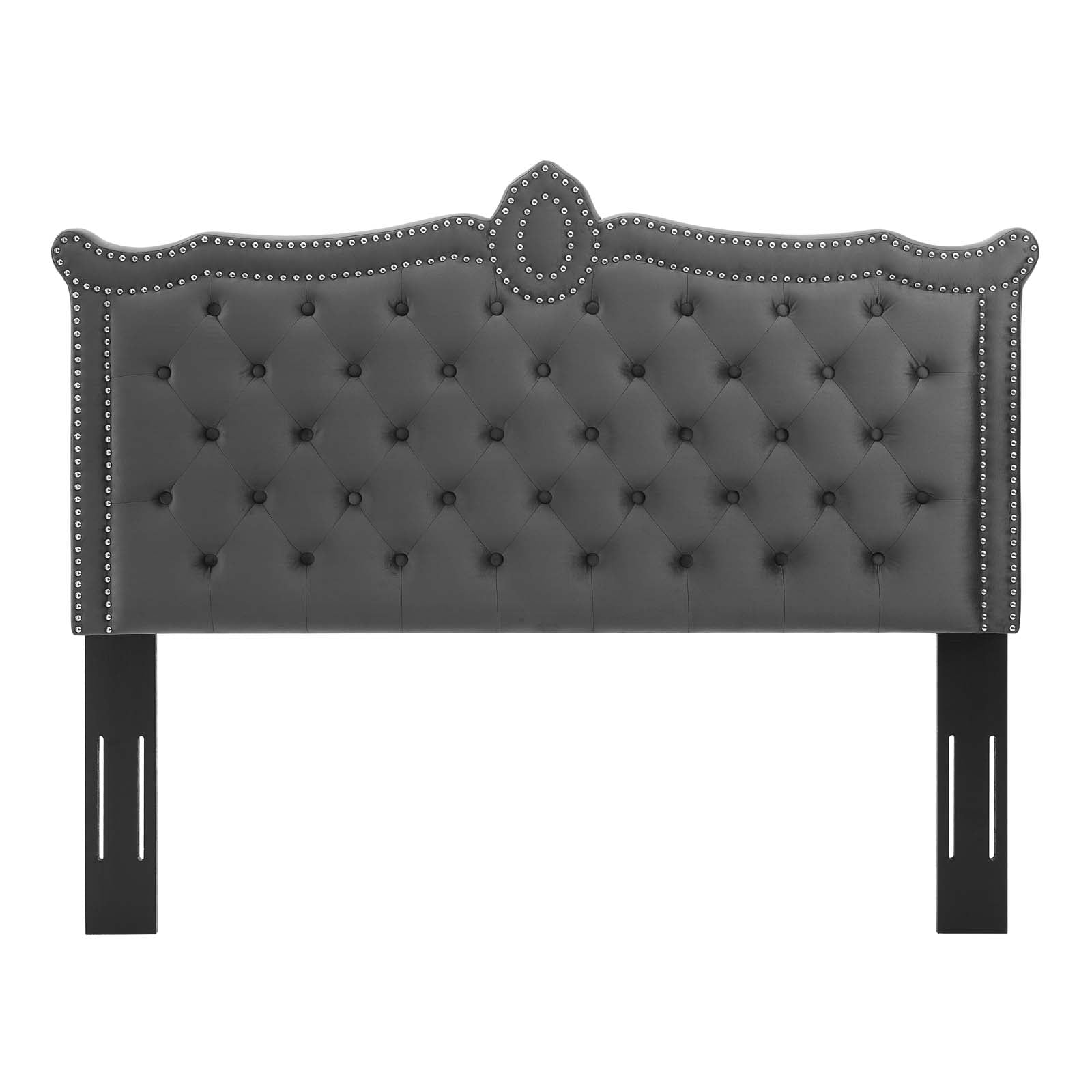 Modway Headboards - Louisa Tufted Performance Velvet King/California King Headboard Charcoal