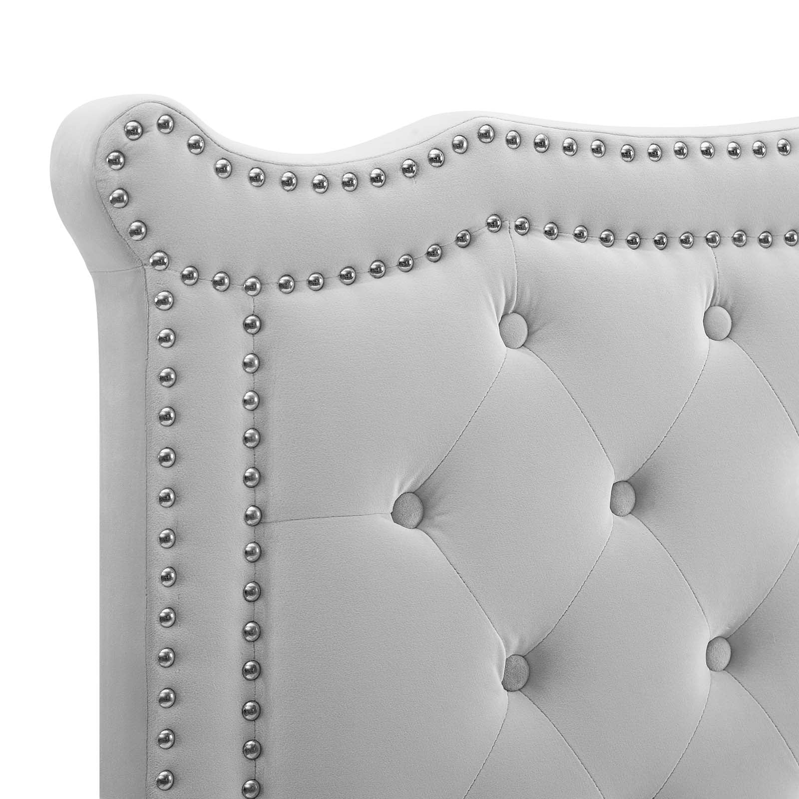 Modway Headboards - Louisa Tufted Performance Velvet King/California King Headboard Light Gray