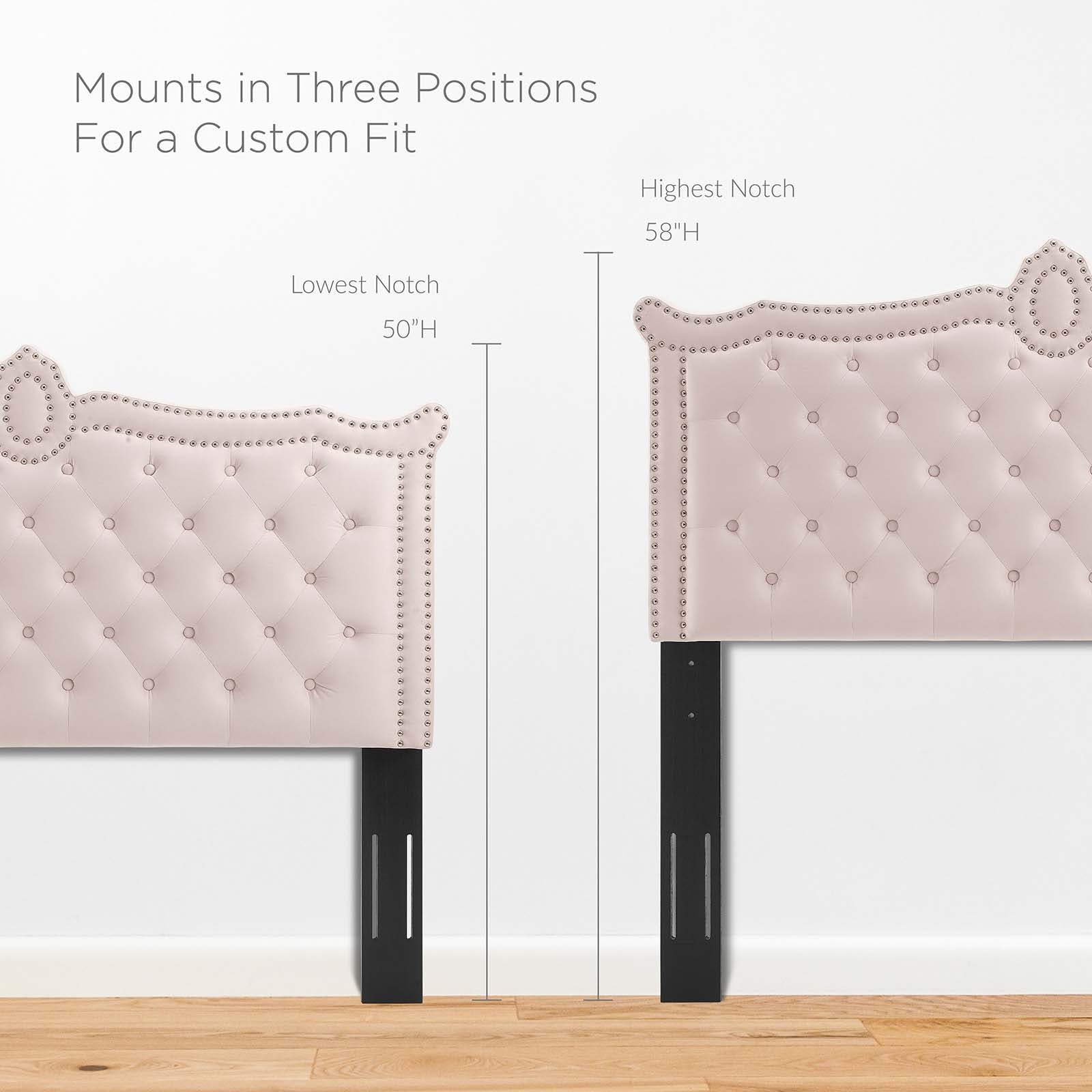 Modway Headboards - Louisa Tufted Performance Velvet King/California King Headboard Pink