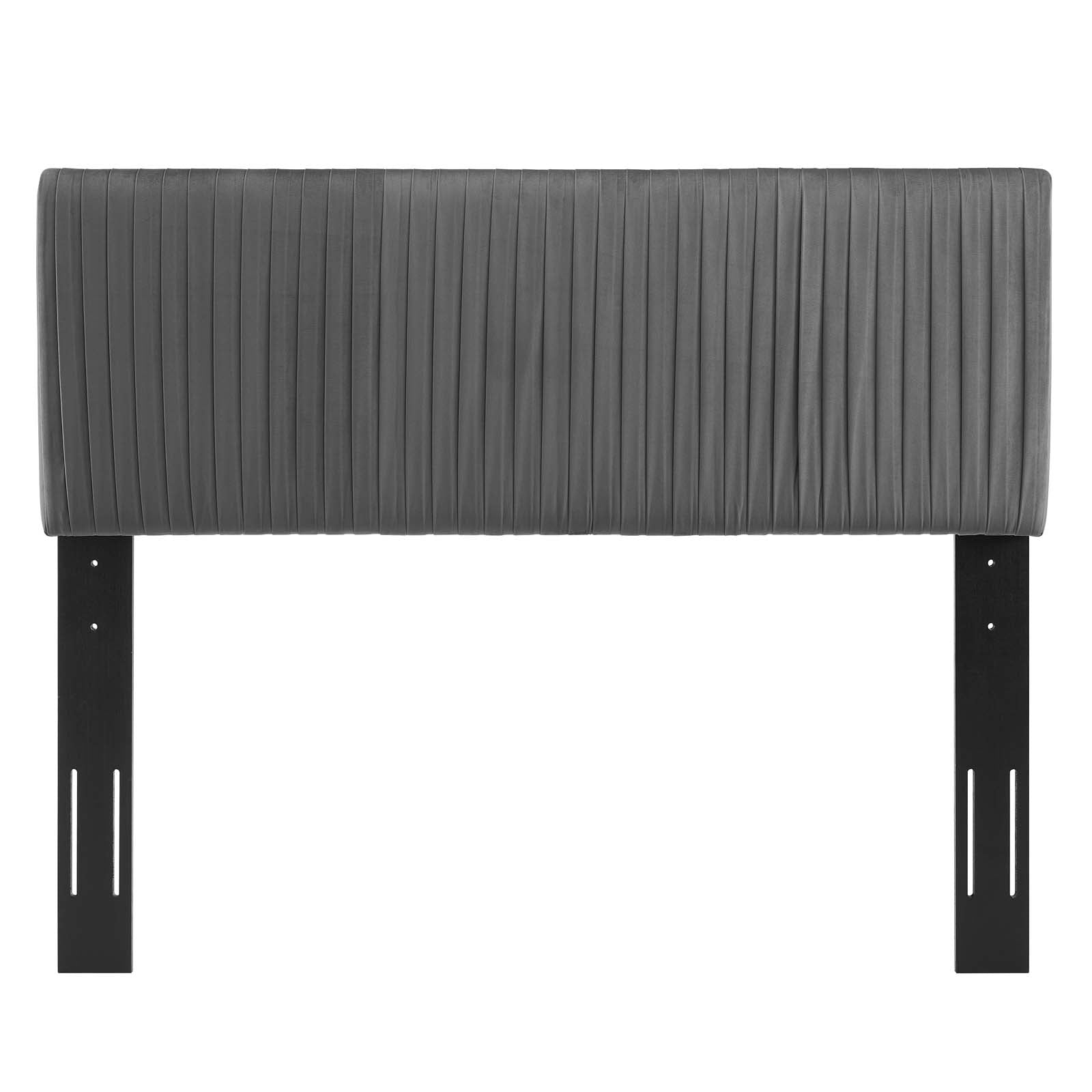 Modway Headboards - Eloise Channel Tufted Performance Velvet Full/Queen Headboard Charcoal