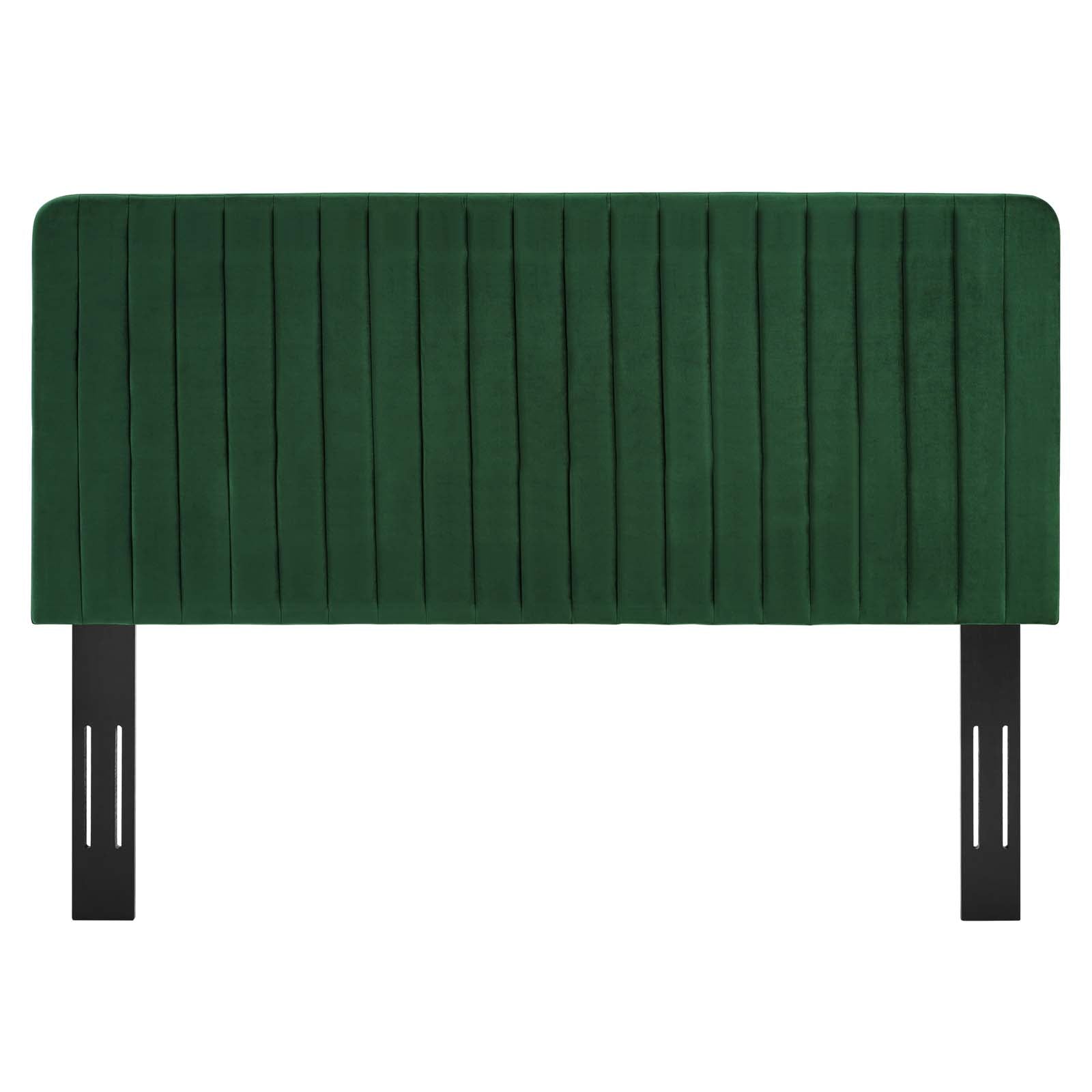 Modway Headboards - Milenna Channel Tufted Performance Velvet Full/Queen Headboard Emerald