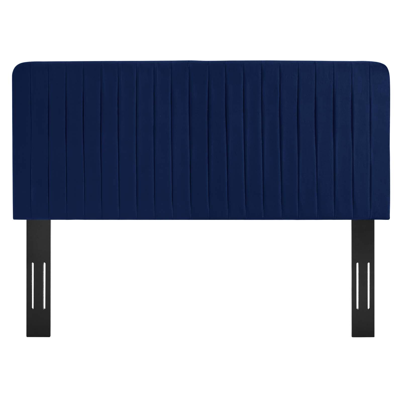 Modway Headboards - Milenna Channel Tufted Performance Velvet Full/Queen Headboard Navy