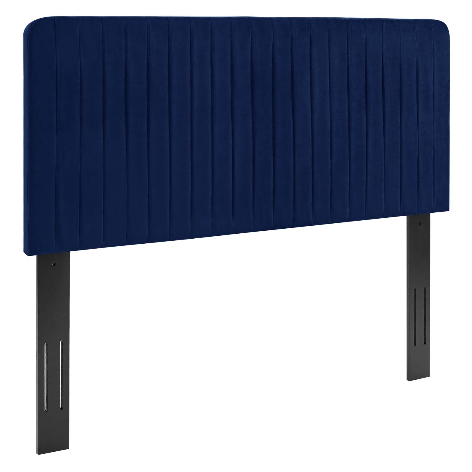 Modway Headboards - Milenna Channel Tufted Performance Velvet King/California King Headboard Navy