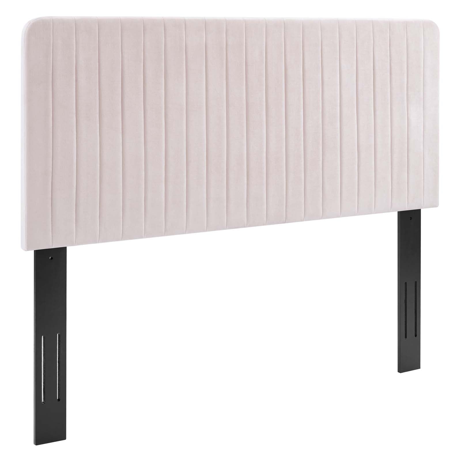 Modway Headboards - Milenna Channel Tufted Performance Velvet King/California King Headboard Pink