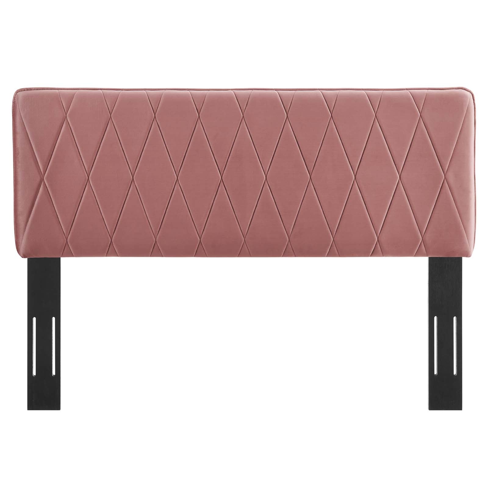 Modway Headboards - Leila Performance Velvet Full/Queen Headboard Dusty Rose